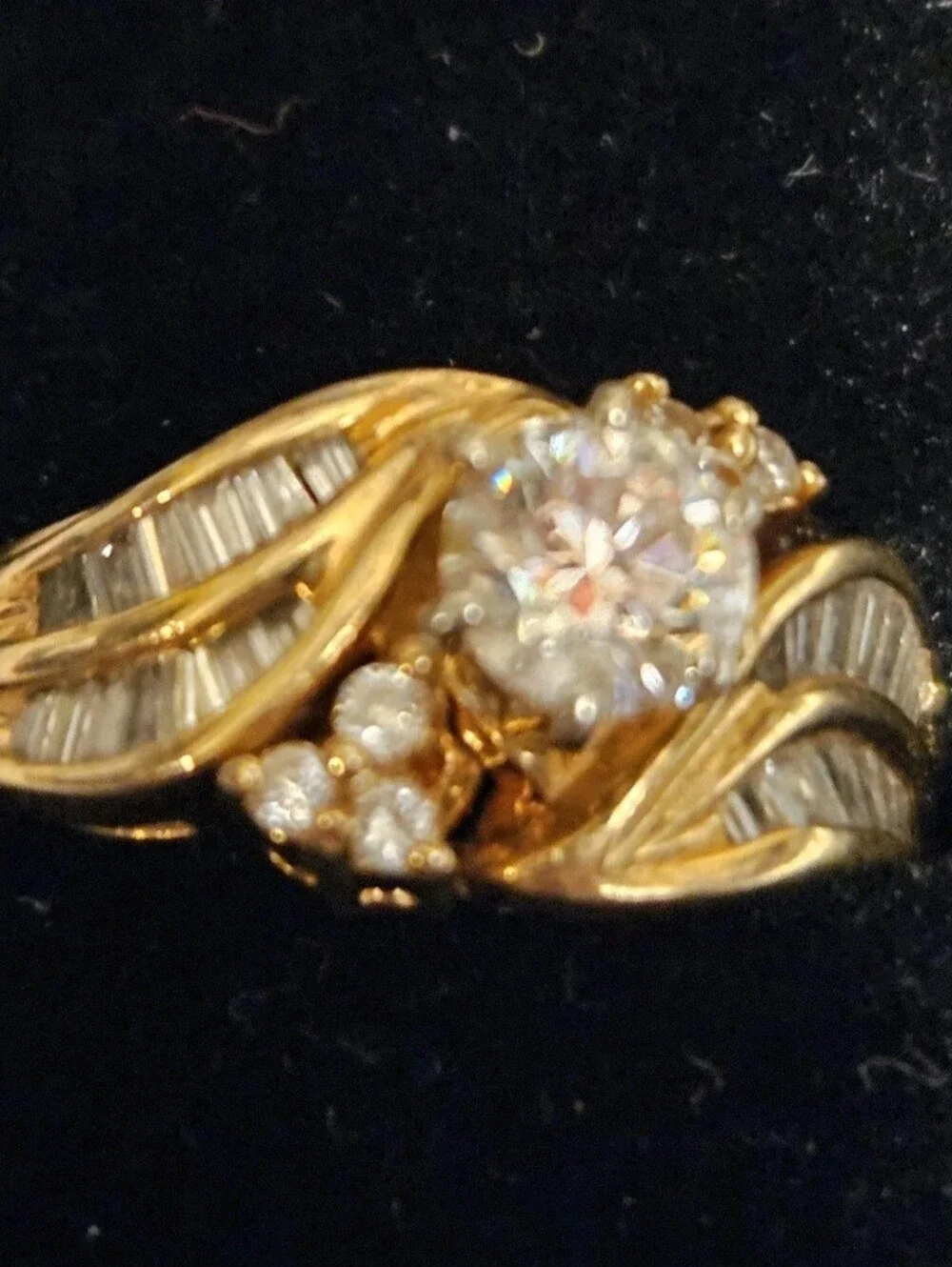 Hearts On Fire .44 ct Center Diamond Set In a 14K YG Ring, Size 6